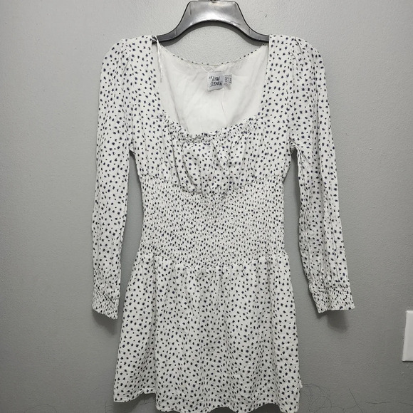 Princess polly women's Ramos mini dress size 8 white and navy blue long … - Picture 1 of 6